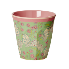 Butterfly and Flower Print Melamine Cup By Rice DK